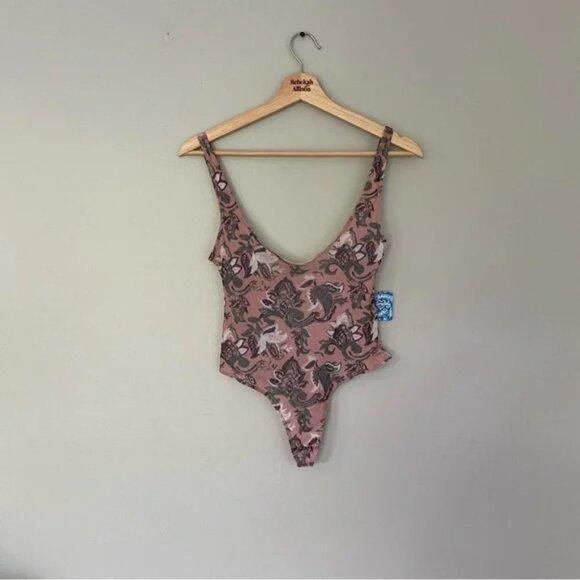 NWT Free People Intimately Floral Mesh Bodysuit in Freesia Pink Women’s SIZE XS - Picture 11 of 13